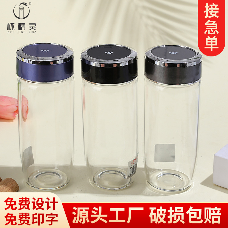 LA536可发样定制单层玻璃水杯高硼硅玻璃杯大容量杯子透明礼品杯子单层鹅蛋杯