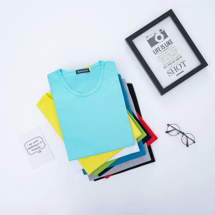 LA715可发样/莫代尔圆领T恤定制印logo文化衫工作服马拉松广告衫班 服定制男
