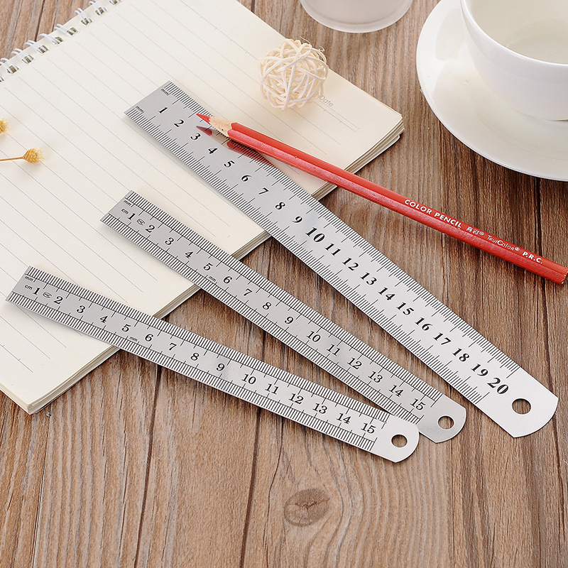 LA714可发样/钢尺15cm20CM30cm公分钢直尺子不锈钢直尺子办公文具金属尺子厂家