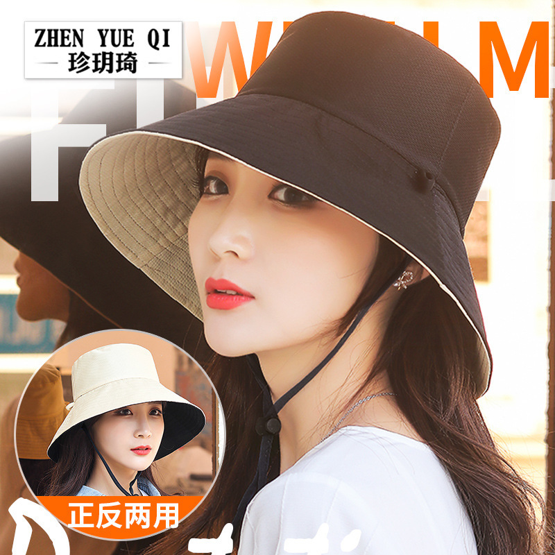 LA715可发样/厂家直销现货遮阳帽可印logo广告韩版潮流大檐渔夫帽户外旅行时尚