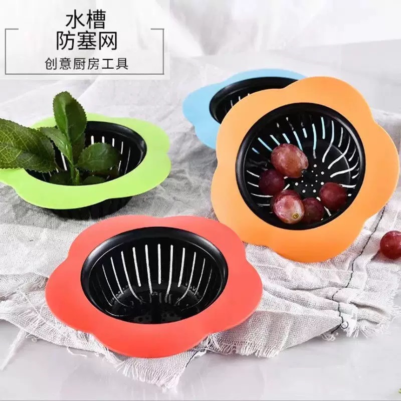 LA714可发样/塑料梅花型地漏水槽过滤器 水槽塞 创意地漏水槽水池防堵塞过滤器
