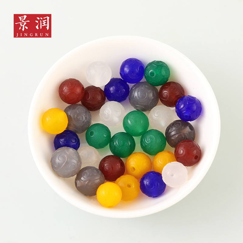 LA756可发样/厂家供应天然玛瑙回纹珠 红玛瑙回纹圆珠 绿玛瑙回纹珠DIY隔珠配