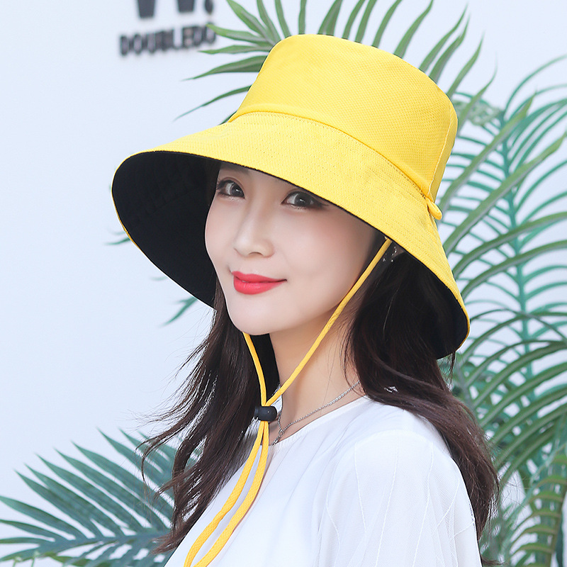 LA715可发样/日系圆脸盆帽渔夫帽女夏季大檐太阳帽子女士防晒帽韩版学生遮阳帽
