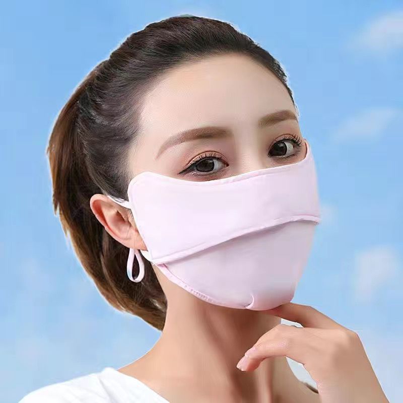 LA714可发样/冰丝透气防晒护眼角口罩时尚女加大护全脸护眼角防晒透气防晒口罩