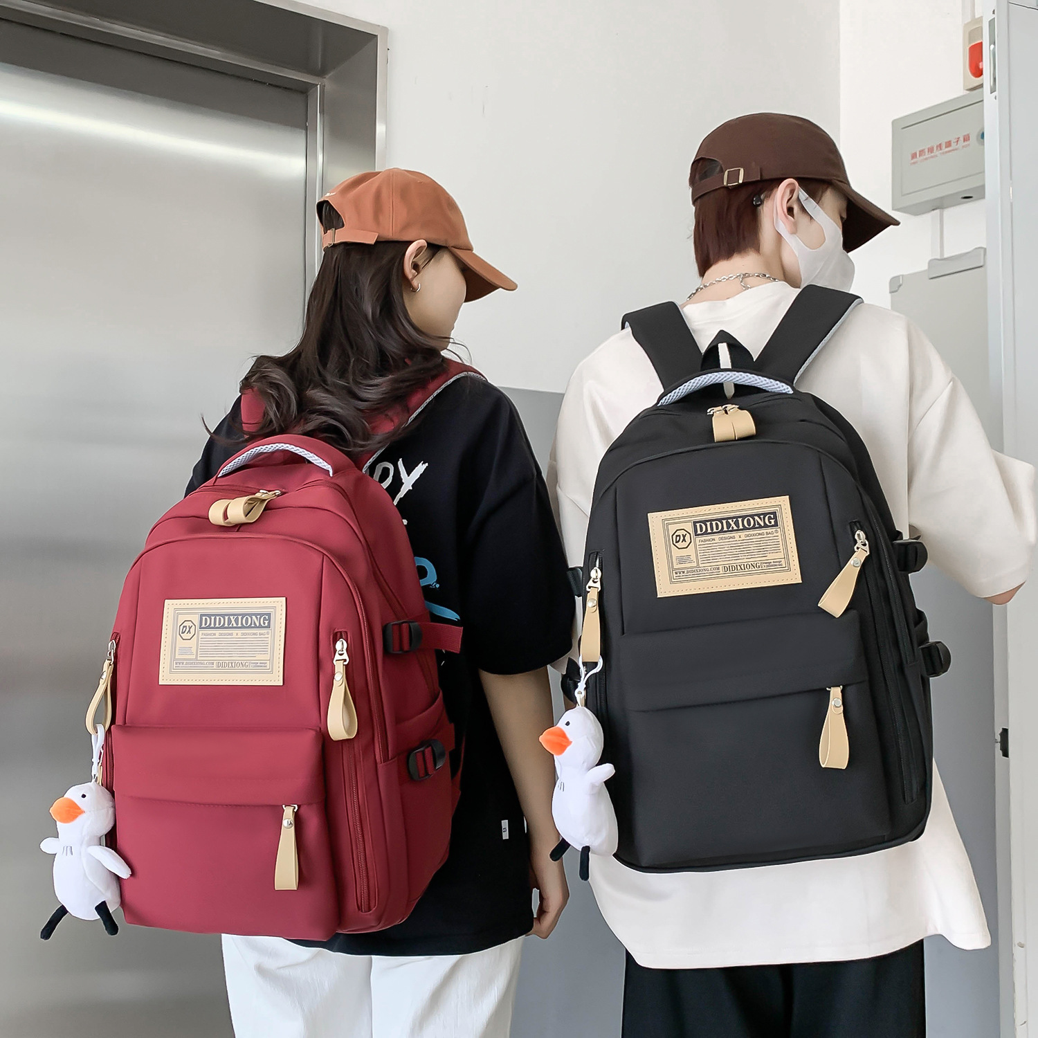 LA715可发样/双肩包百搭减负大容量背包尼龙布新款书包大学生高中生中学生男女