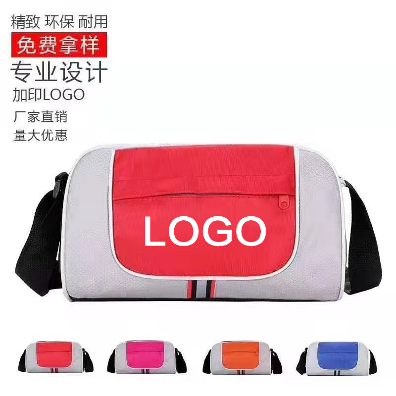 LA715可发样/厂家牛津布礼品包单肩斜挎包旅行包男女健身包印字LOGO印广告现货