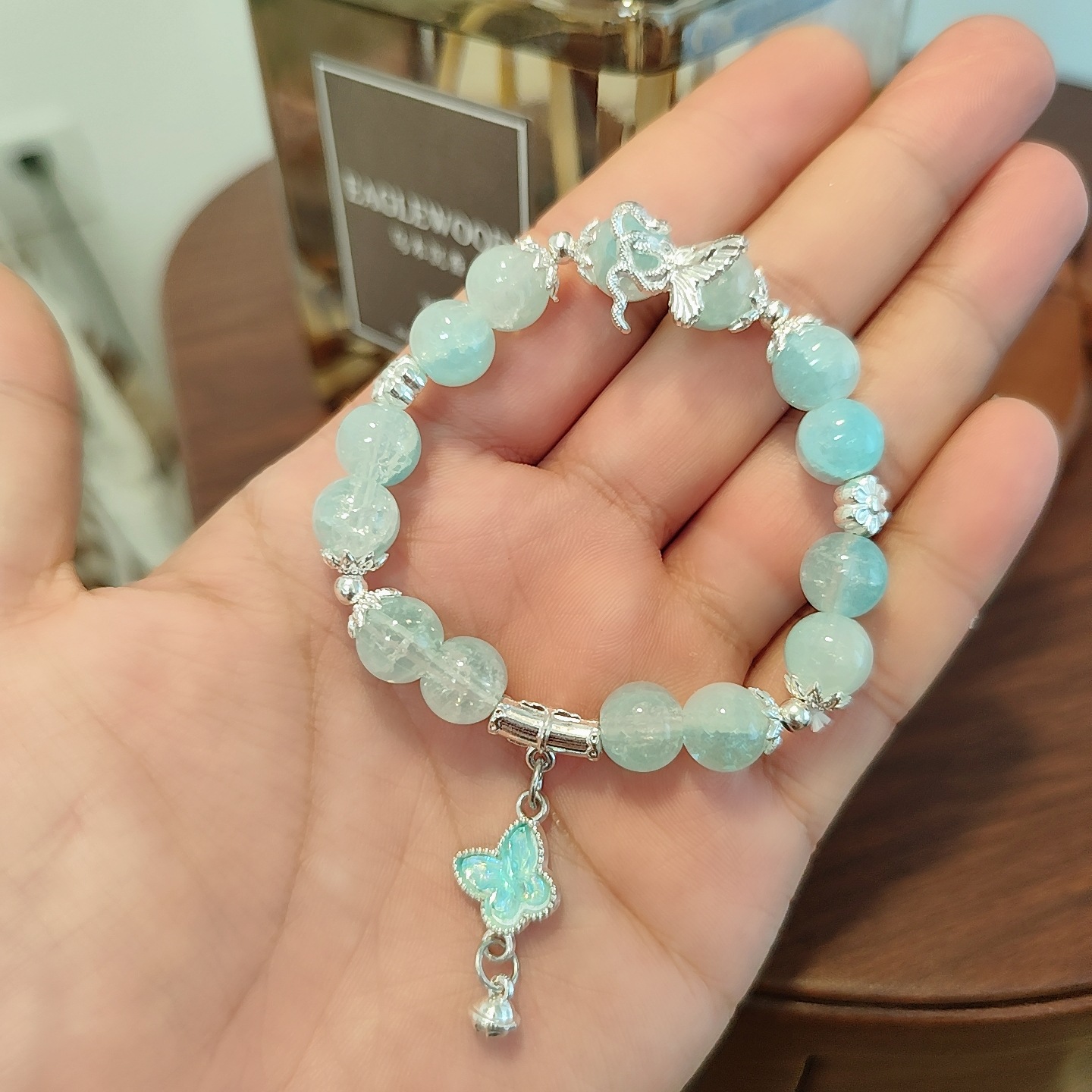 LA728可发样/清冷森系水晶手链小清新甜美闺蜜旅游纪念饰品冰裂琉璃手串批发