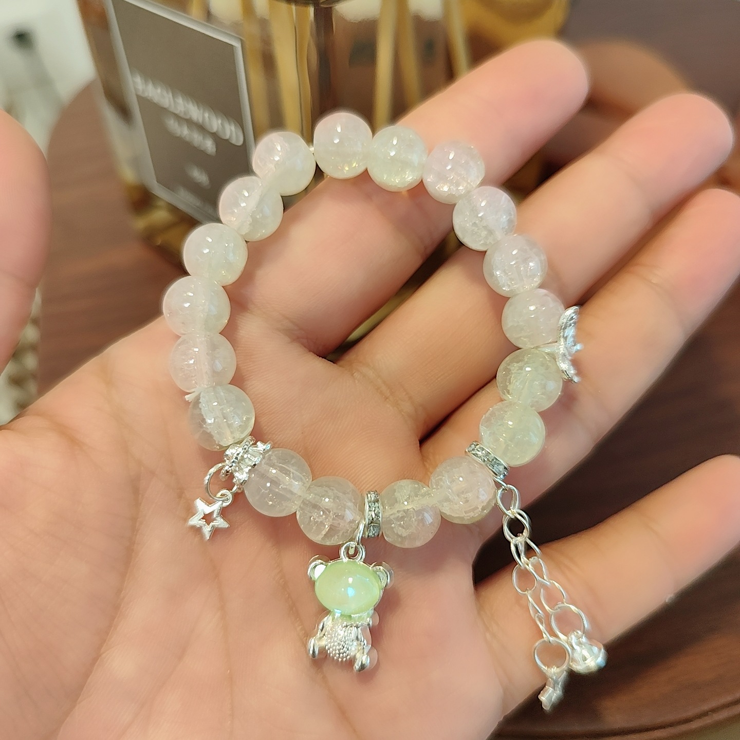 LA728可发样/超仙小熊玉碎手链女小众设计ins森系仙女甜美彩色珠手串送闺蜜