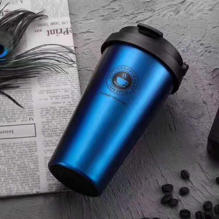 LA337可发样/新款咖啡杯304不锈钢拉伸内胆镀铜保温杯时尚礼品水杯批发