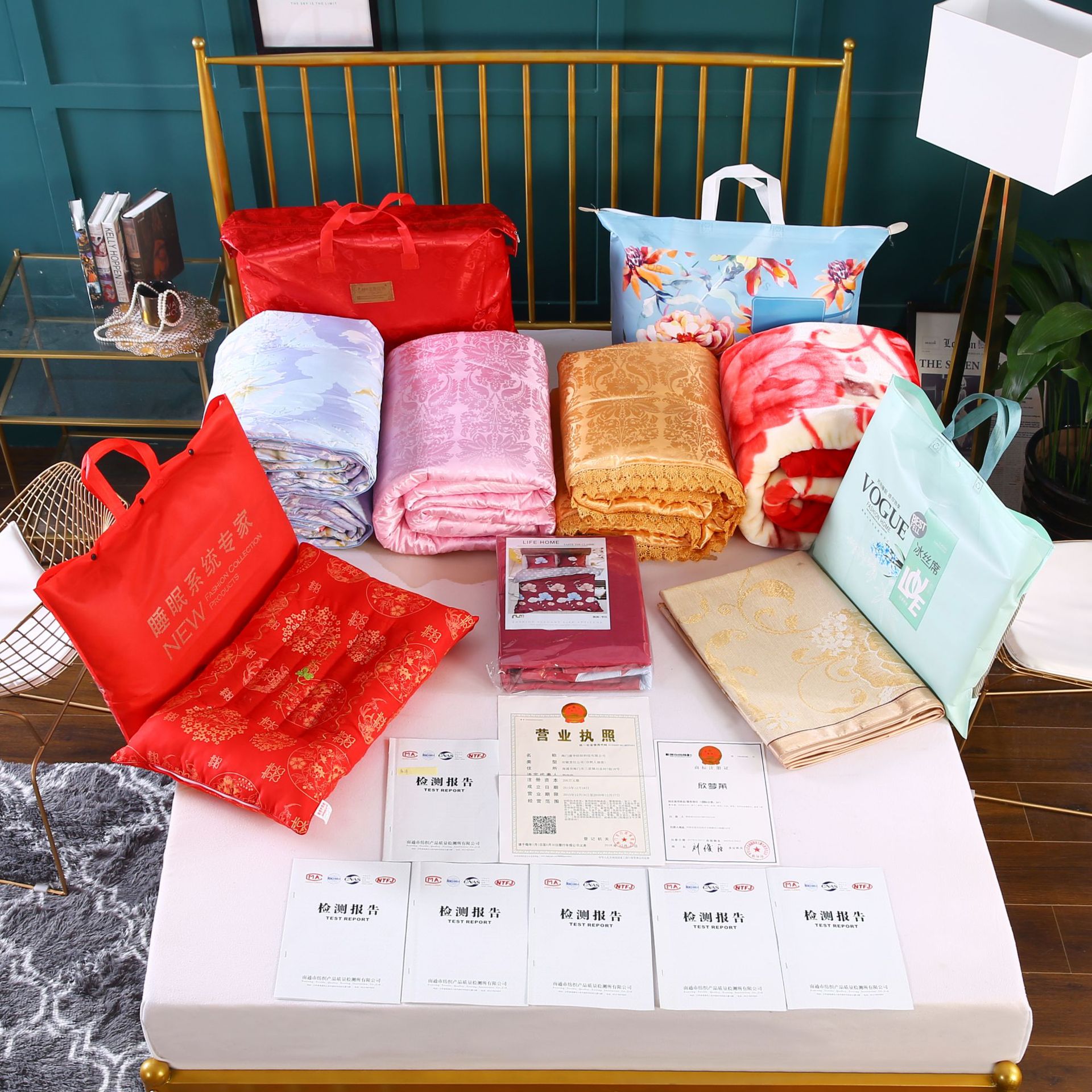 LA334可发样/欣梦莱家纺农村大棚会销薰衣草花香被子君恩睡系酒店模式评点被褥
