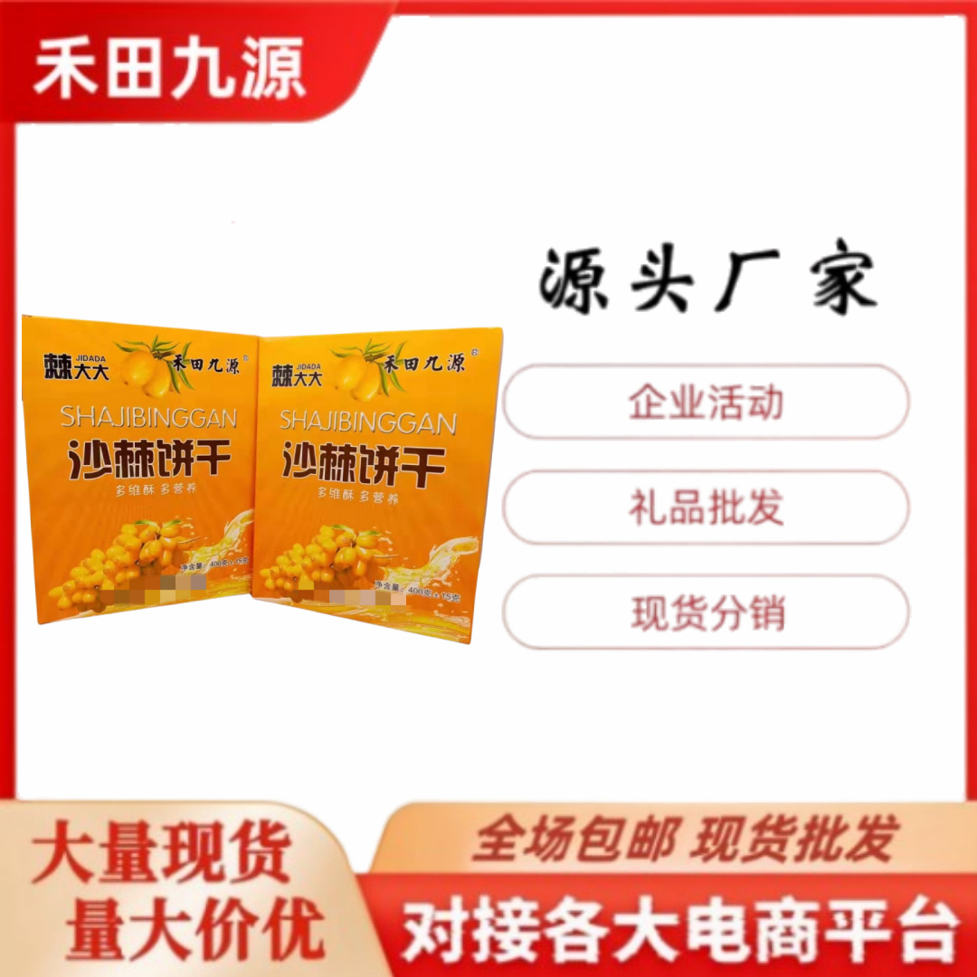 LA305可发样/厂家直销禾田九源沙棘饼干美味休闲小零食团购会销拓客礼品批发