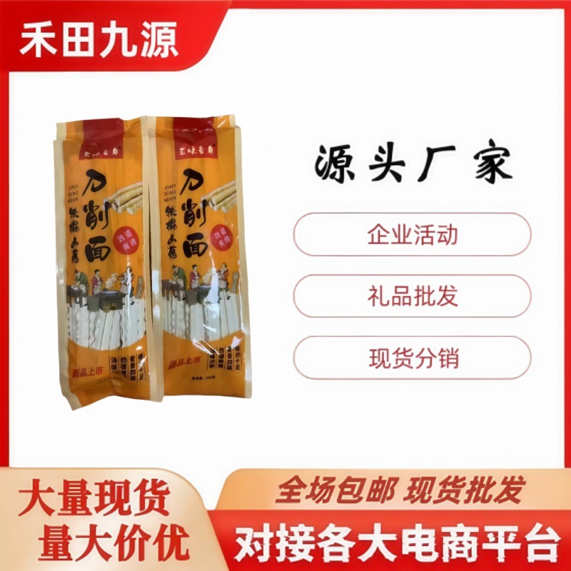 LA305可发样/工厂直销铁棍山药刀削面250克灵芝刀削面杂粮宽面条待煮挂面会销