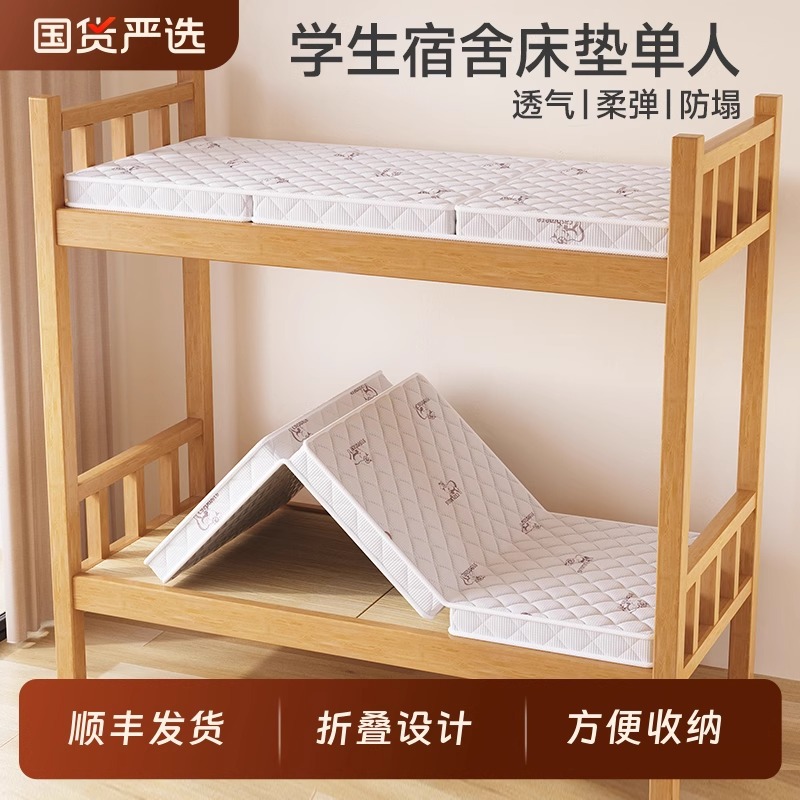 LA317可发样/学生宿舍单人床垫硬椰棕租房专用可折叠大学生90*190地铺单人褥子