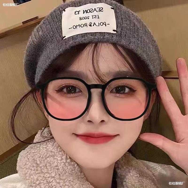 LA181可发样/网平光镜书时尚近视素红风女蓝光光镜红潮时眼镜颜平光新款防红眼