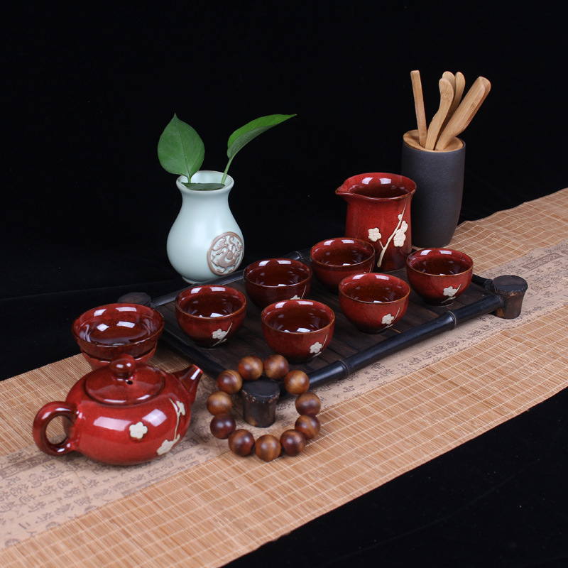 LA179可发样/源头厂家 窑变茶具 礼品陶瓷茶具套装会销礼品送礼佳品