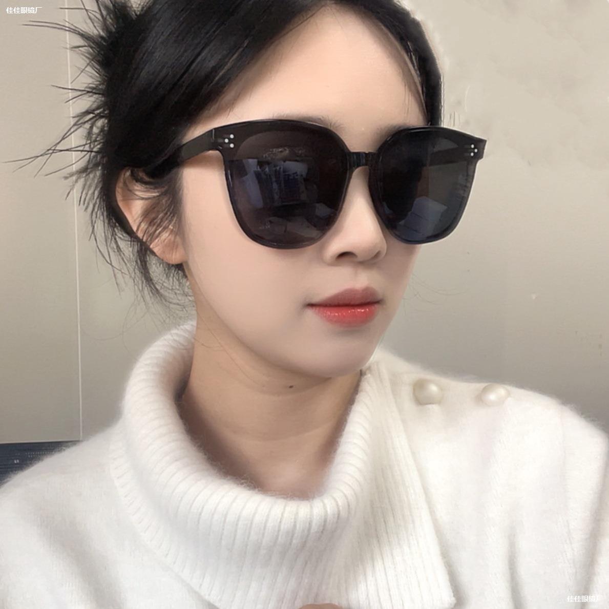 LA181可发样/同眼镜街抖时尚太阳镜感墨镜太阳连体音家男女黑色拍g三点高级款