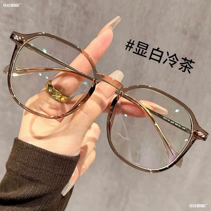 LA181可发样/大高档颜老花老人花镜花镜眼镜框蓝光高框高清人防素高级黑新款老