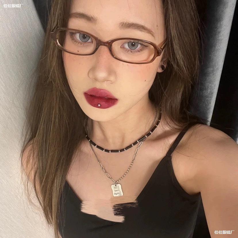 LA181可发样/眼镜架凹黑色光镜辣妹平光镜复古方框框小色素眼镜小欧美女平光近
