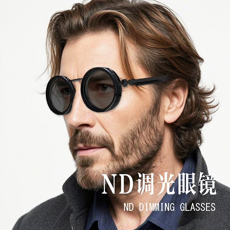 LA181可发样/跨境源头工厂9档可调节滤镜相机式墨镜眼镜手工调光运动男女太阳