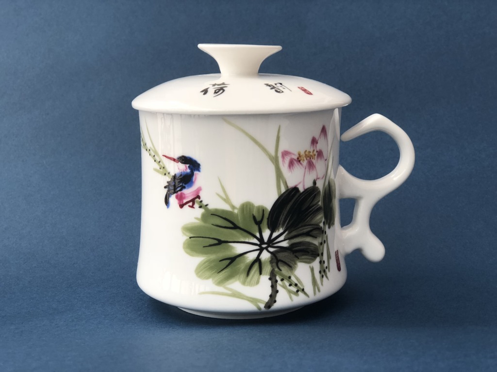LA179可发样/批发新品茶道杯办公杯带滤网陶瓷泡茶杯会议杯养生杯