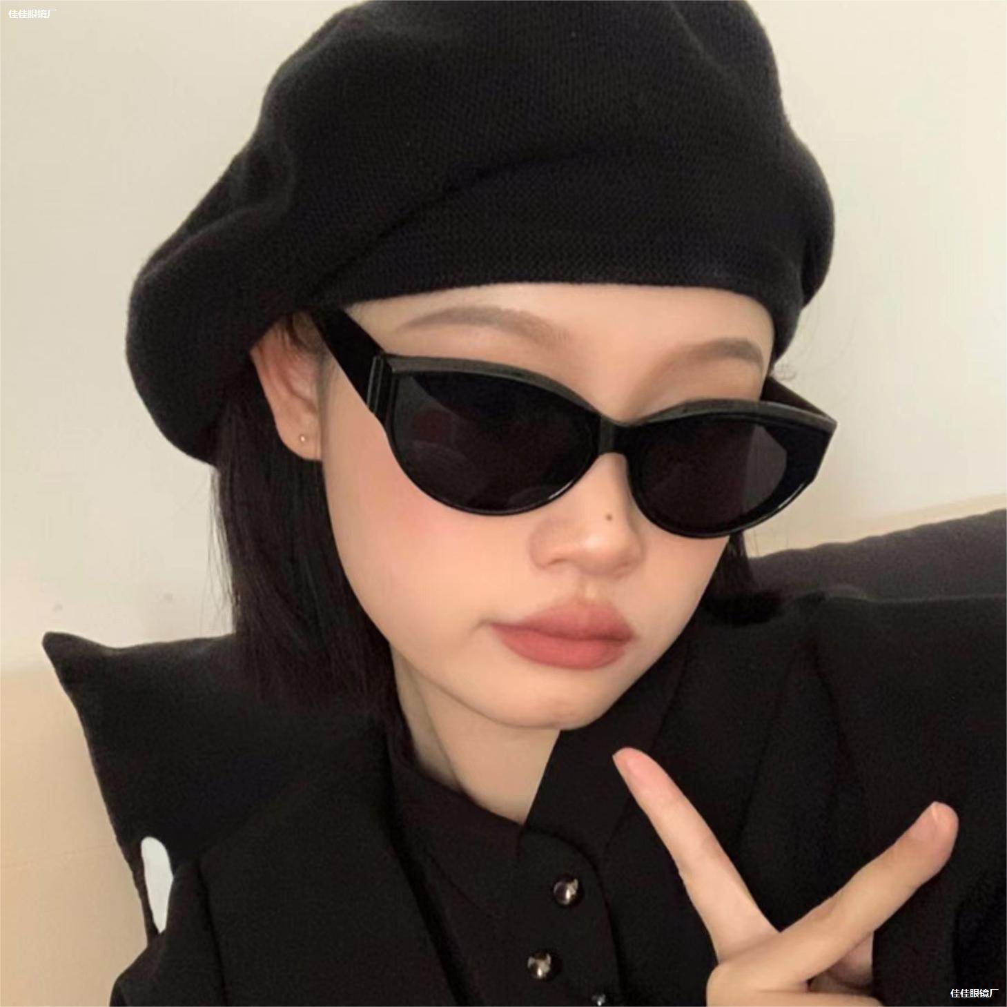 LA181可发样/凹造型太阳眼镜潮流2024女士男女ins哈欧美时尚跨境墨镜眼镜嘻猫
