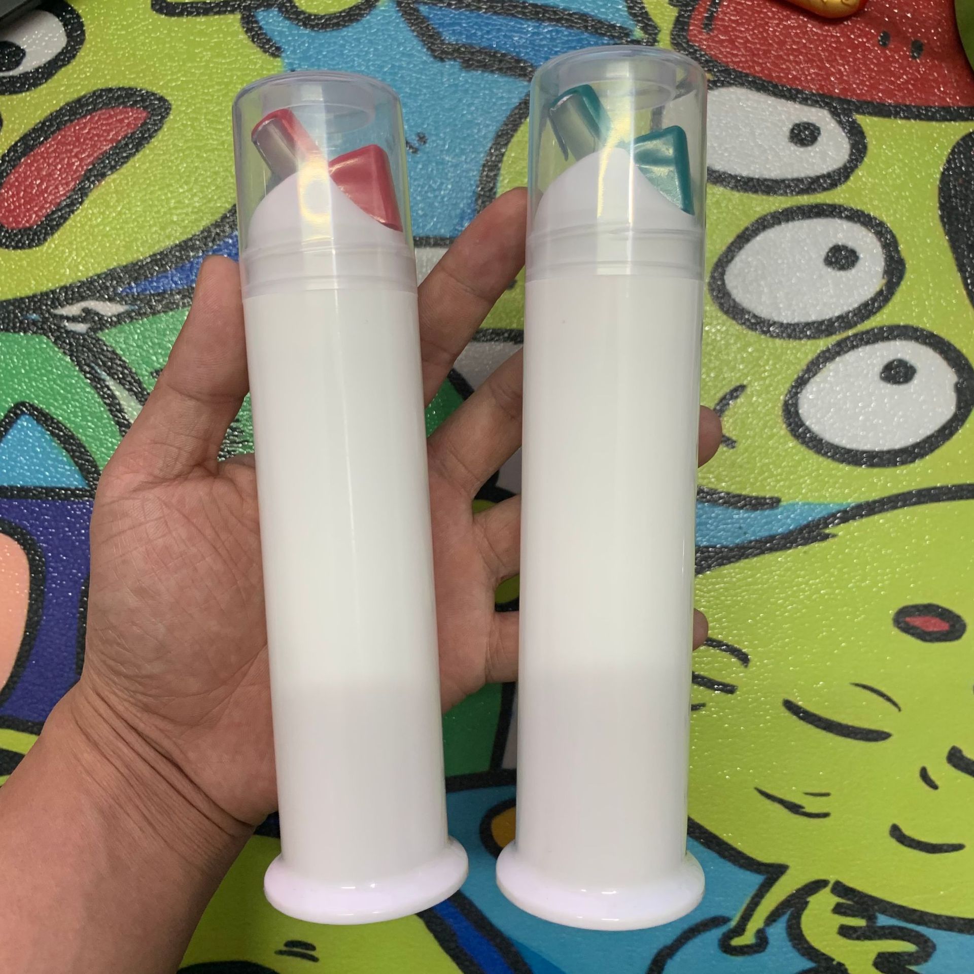 LA202可发样/厂家批发120ml牙膏瓶塑料PP乳液瓶按压式真空管泵式