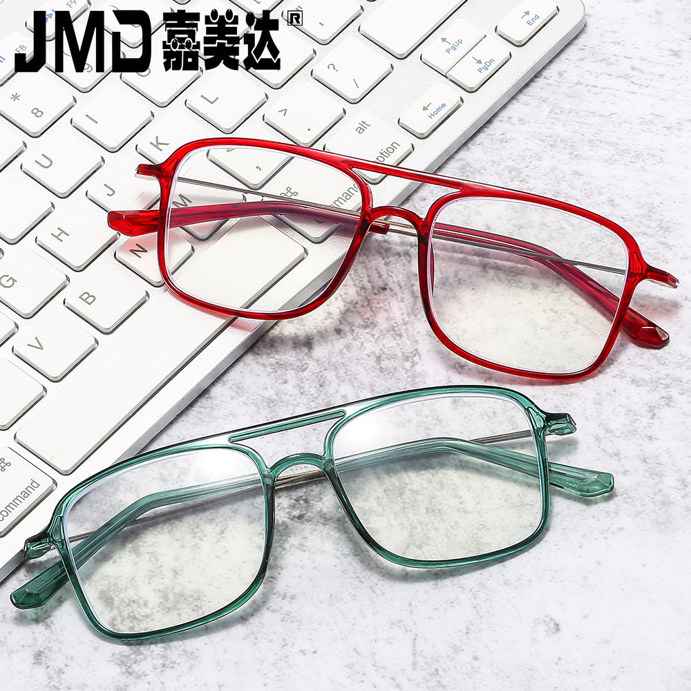 LA181可发样/近视红色手工大脸男女通用复古纯钛金属全框架半框眼镜9901