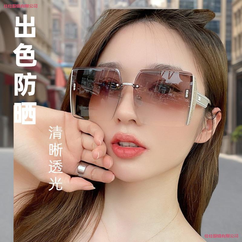 LA181可发样/方形无瘦网个性感墨镜眼镜时尚显框女士大红太阳高级脸女切边太阳
