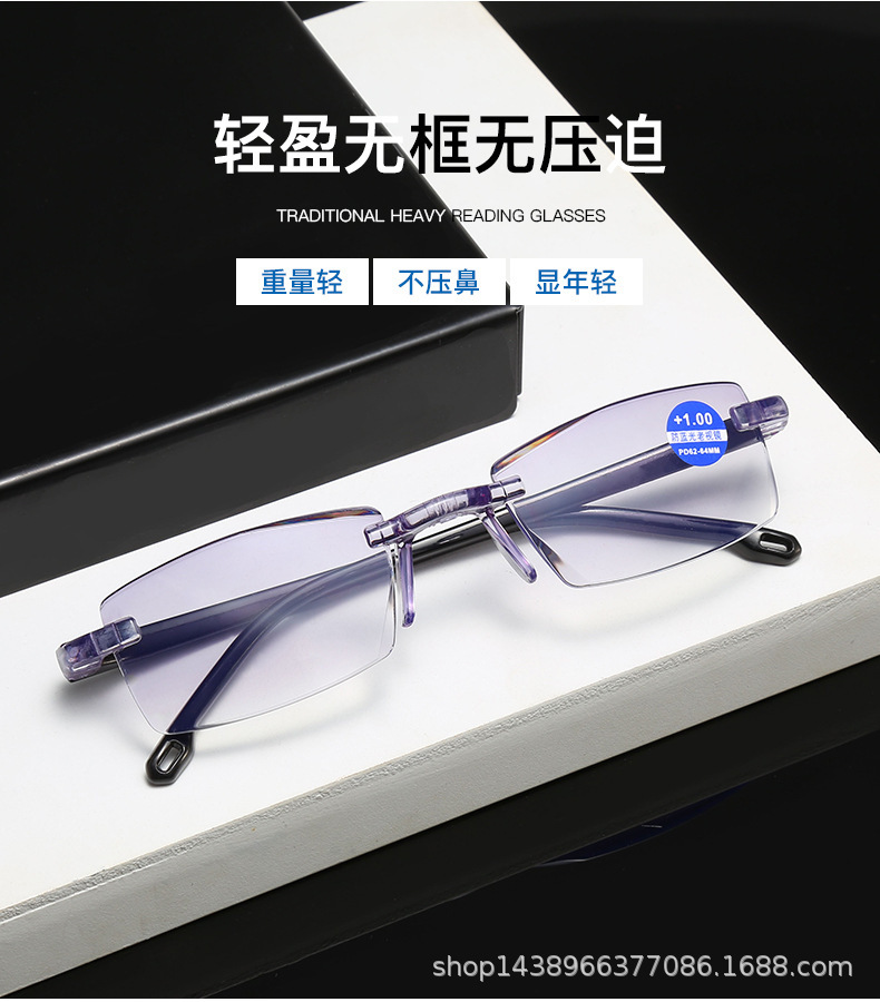 LA181可发样/2022智能变焦切边眼镜防蓝光地摊跑江湖新品展会礼品会销评点礼品